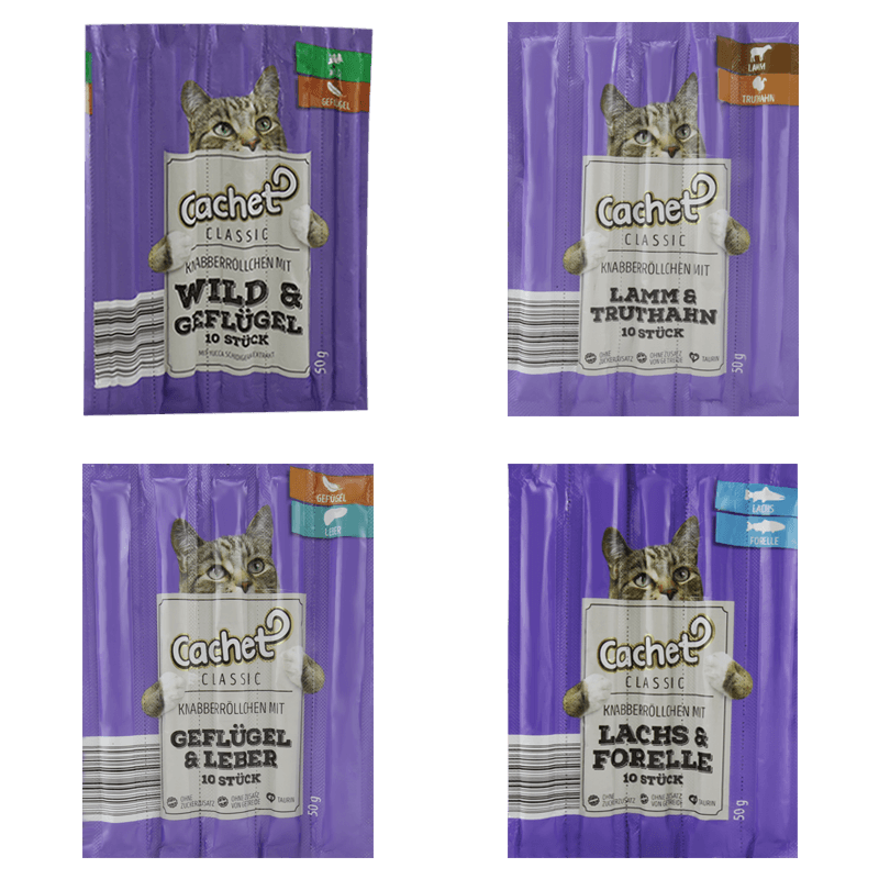 بسته اسنک تشویقی گربه کچت Cachet Cat Snack Pack مجموعه 20 عددی