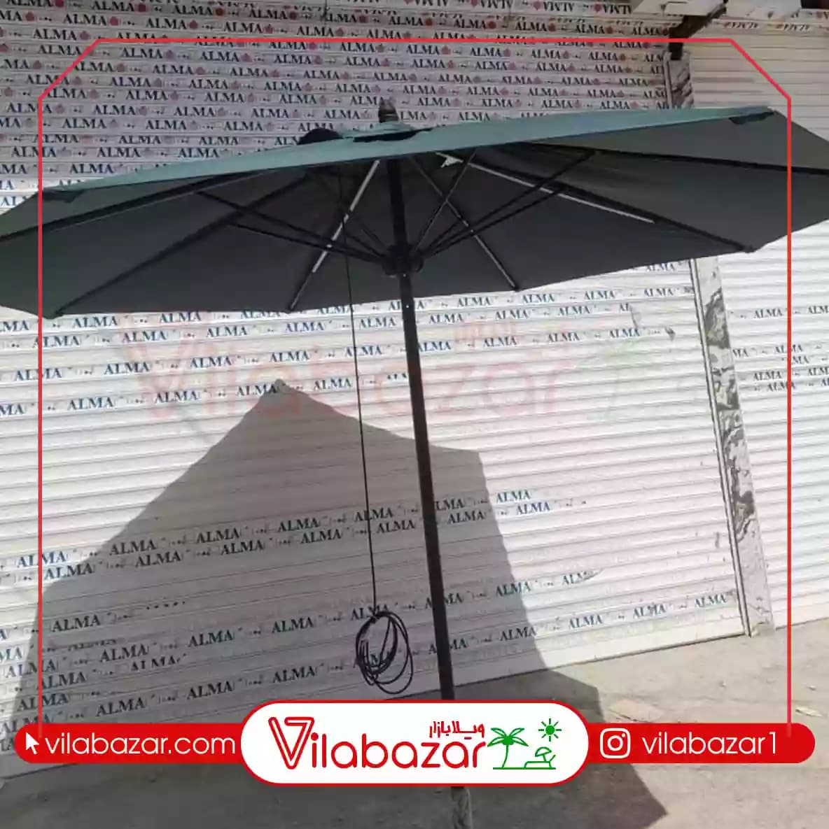 چتر باغی پایه وسط گرد قطر 3 متر