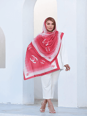 شال نخی سبز یشمی برند شنل کد NA03 — تصویر ۳