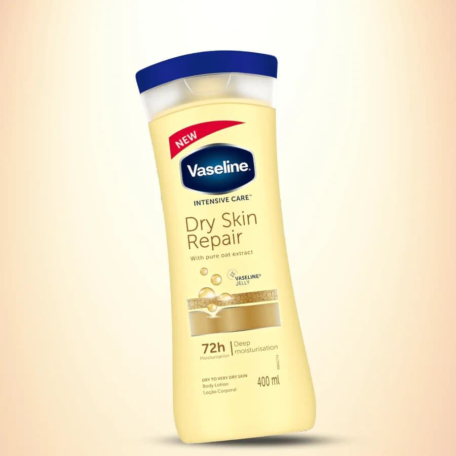 لوسیون ترمیم و مرطوب کننده بدن وازلین مدل Dry Skin Repair مناسب پوست خشک 400 میل — تصویر ۲