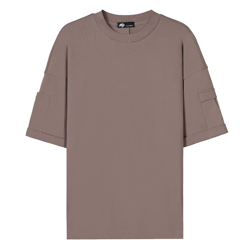 تیشرت نسکافه ای زیگ zig مدل Sleeve Pocket کد298