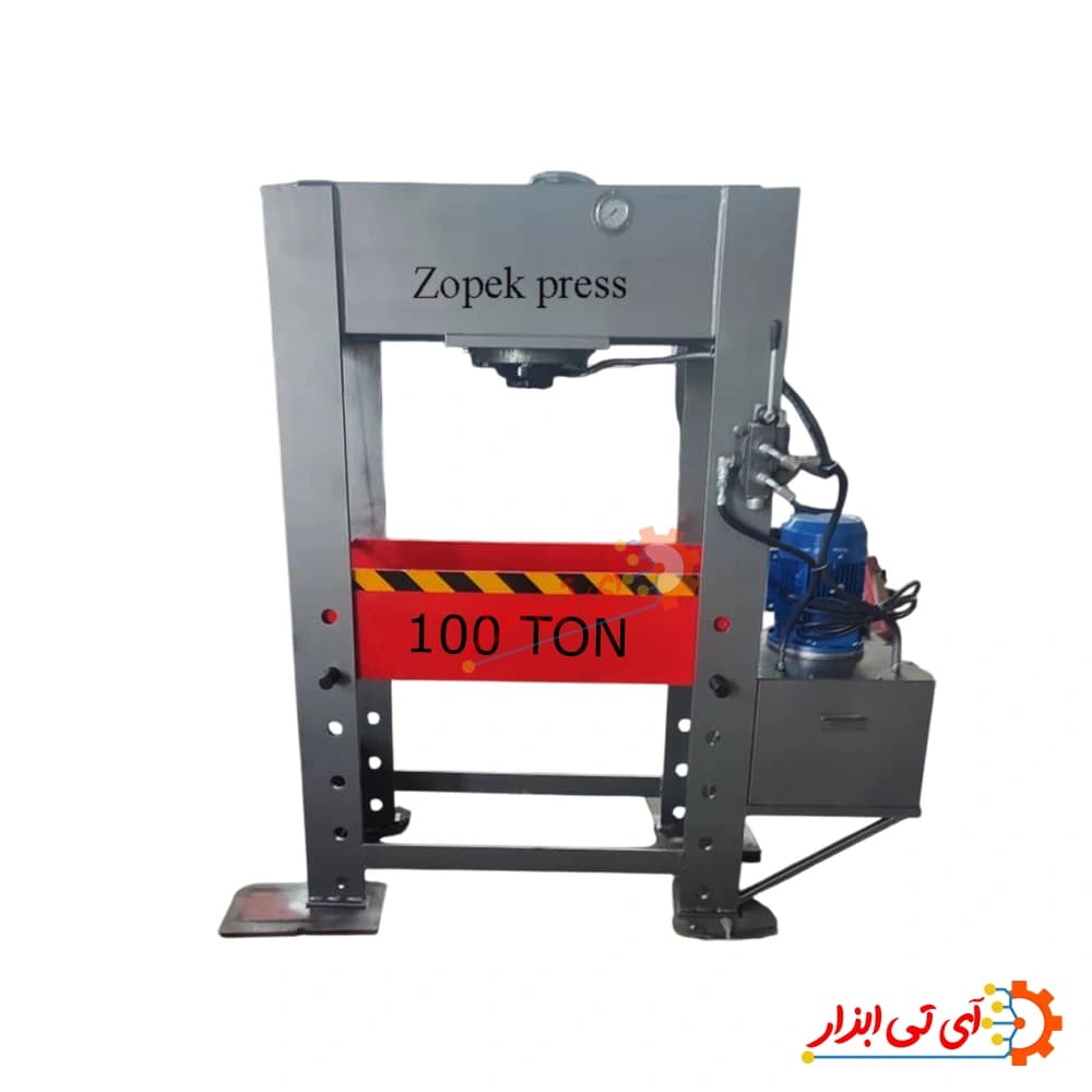 پرس هیدرولیک برقی دروازه ای 100 تن زوپک مدل IT-2100 سفارشی