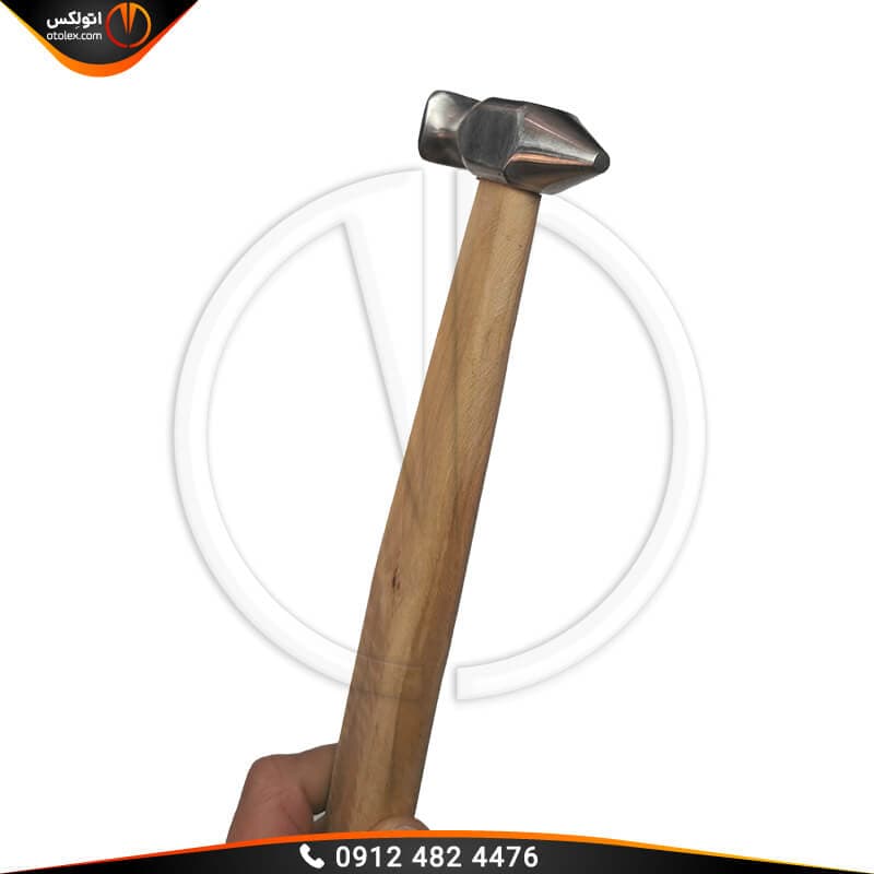 چکش فولادی صافکاری کوتاه نیشگیر و یکسر مربعی — تصویر ۳
