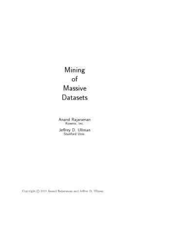 کتاب Mining of Massive DataSets نسخه کامل