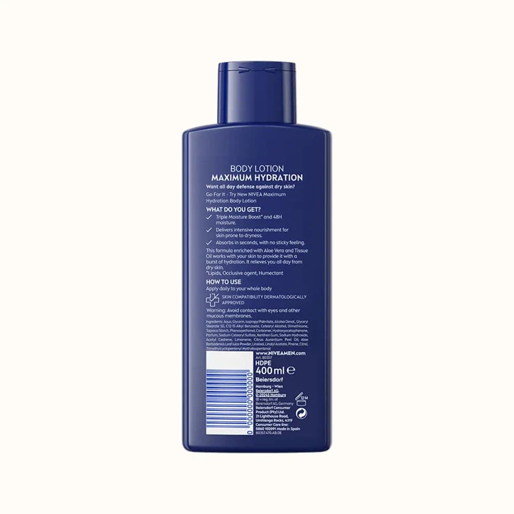 لوسیون آبرسان و مرطوب کننده قوی بدن Maximum Hydration نیوا مناسب پوست خشک — تصویر ۳