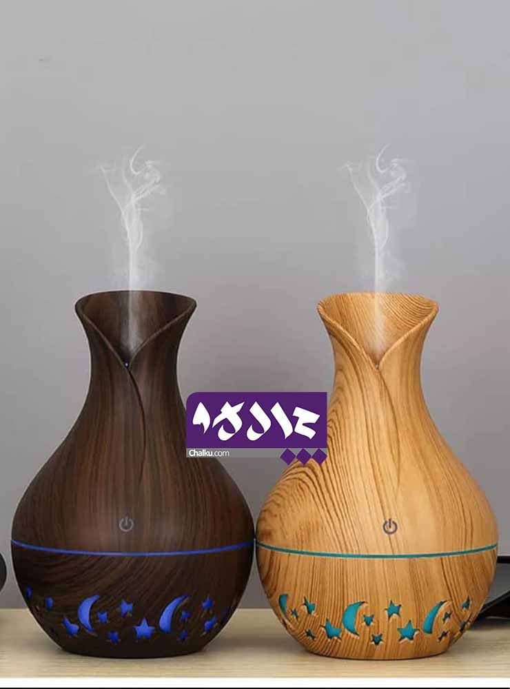 دستگاه بخور سرد Mini USB طرح کوزه ای چوبی — تصویر ۲