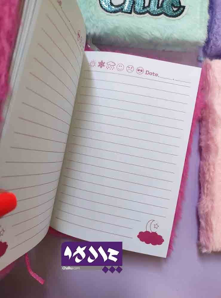 دفتر پولکی خز دار طرح یونیکورن — تصویر ۴