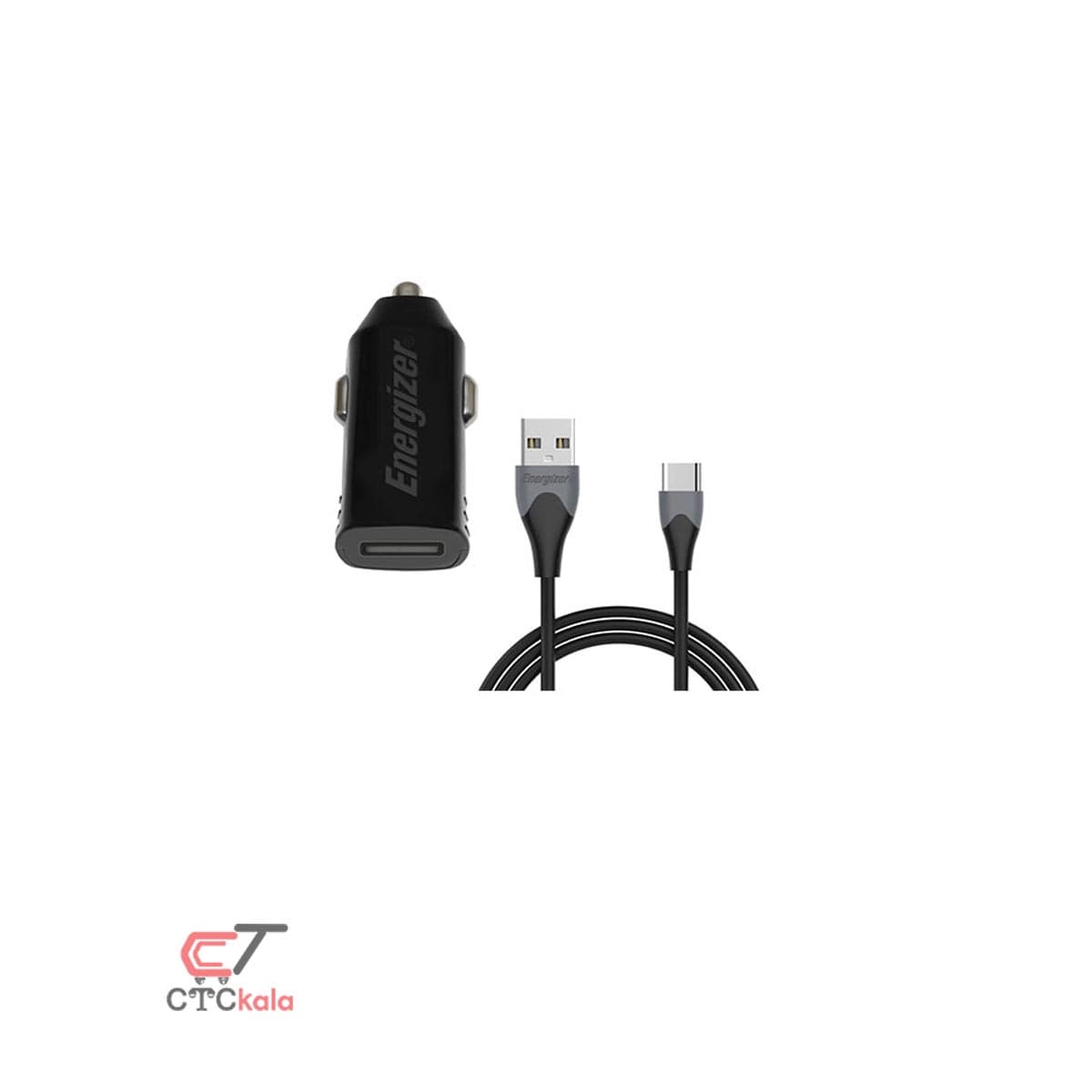 شارژر فندکی انرجایزر مدل DC1Q3UC23 به همراه کابل تبدیل USB-C