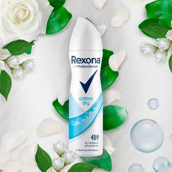اسپری ضد تعریق زنانه مدل کوتون درای رکسونا 200 میل Rexona — تصویر ۶