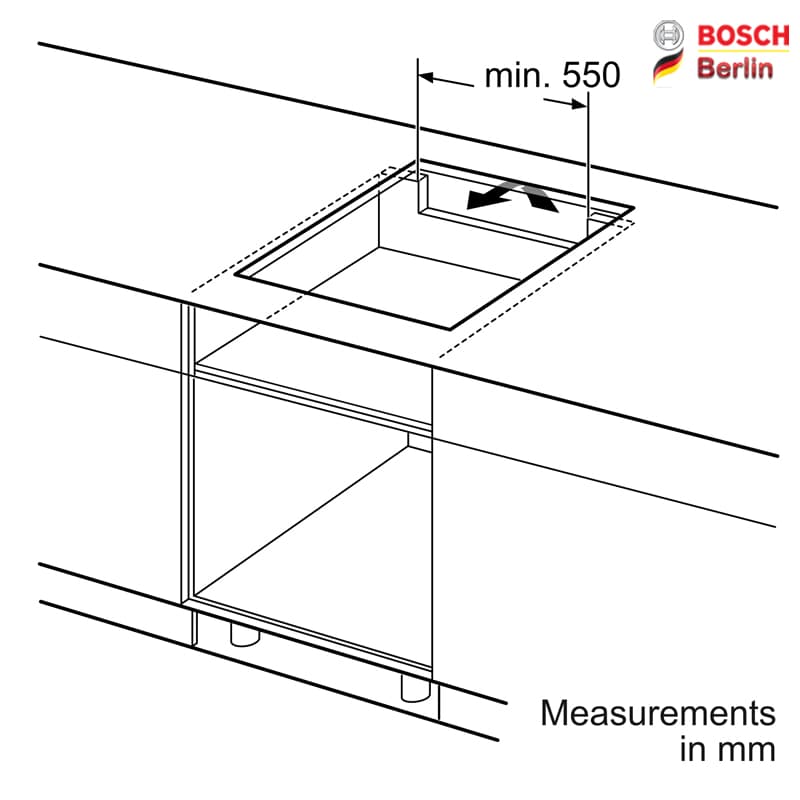 صفحه برقی توکار القایی بوش مدل BOSCH PUE611BB1E — تصویر ۵