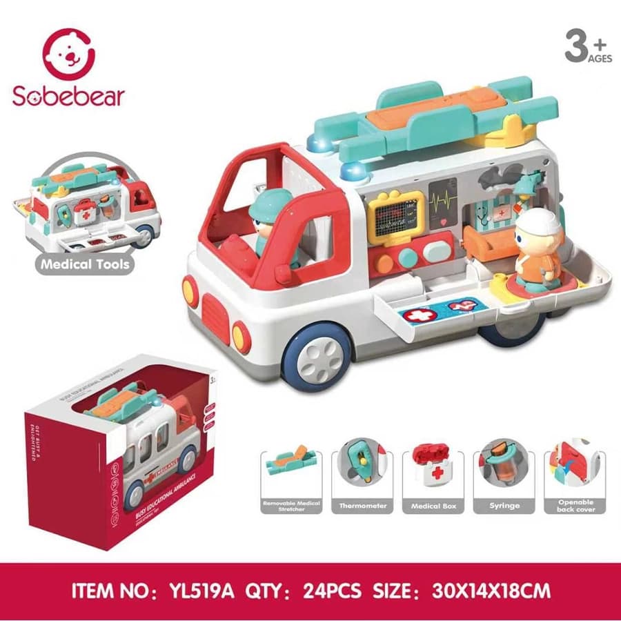 ماشین اسباب بازی آمبولانس کودک موزیکال 519