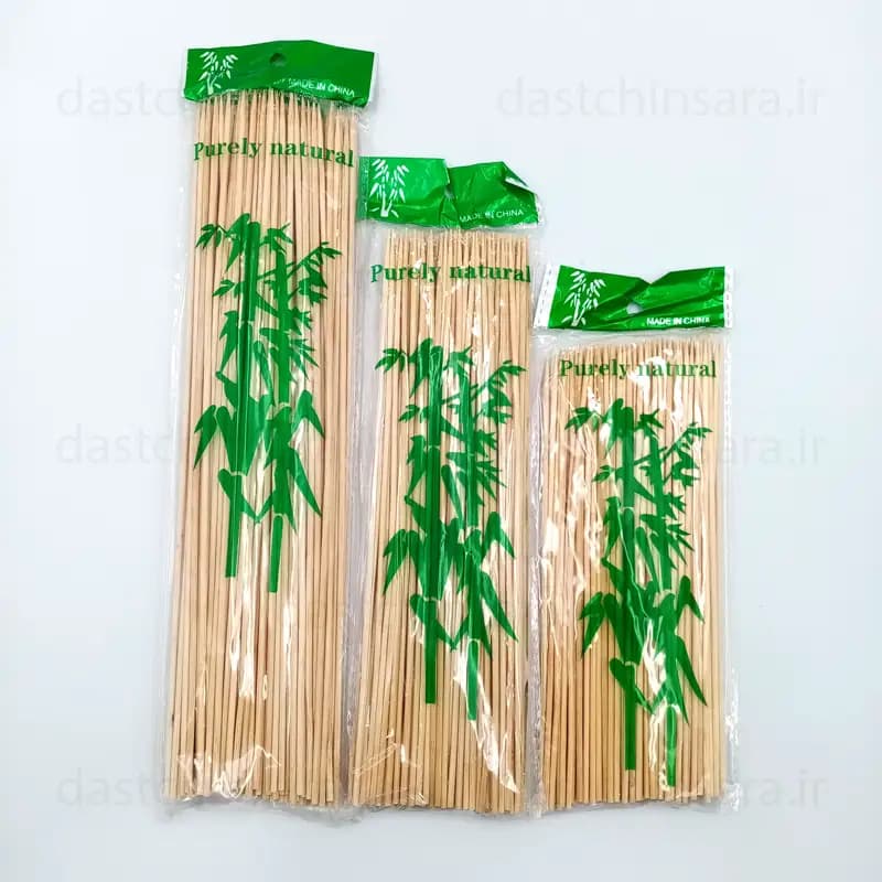 سیخ چوبی اندازه 20 و 25 و 30 سانت بامبو