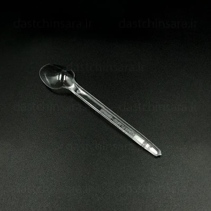 قاشق یکبار مصرف شفاف (کافه) بسته 100 عددی باباپلاست — تصویر ۳