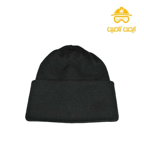 کلاه بافت ساده مشکی — تصویر ۲