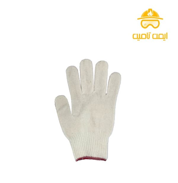 دستکش ایمنی بافتنی تمام پنبه — تصویر ۳