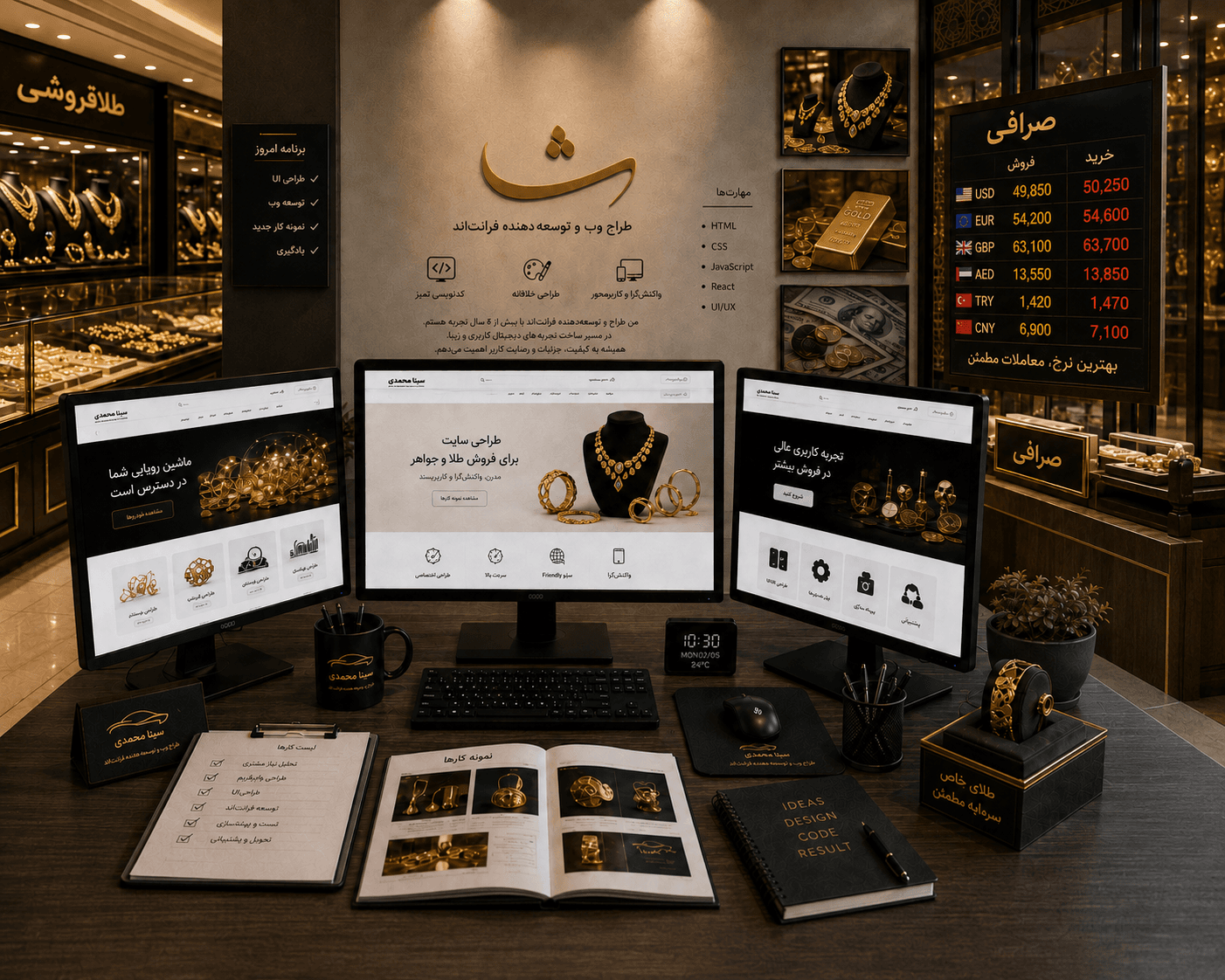 طراحی سایت طلافروشی / صرافی PREMIUM