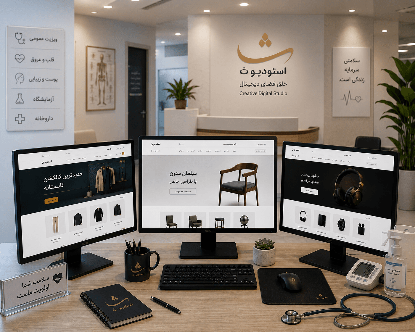 طراحی سایت پزشکی / کلینیک / درمانگاه ( نوبت دهی و معرفی ) ELITE