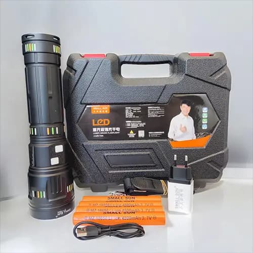 چراغ قوه لیزری اسمال سان مدل T600 با هاردکیس و برد کیلومتری — تصویر ۳