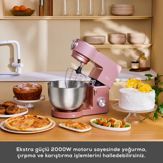 همزن کاسه ای حرفه ای چندکاره کاراجا مدل Multichef Ultra رنگ رزگلد
