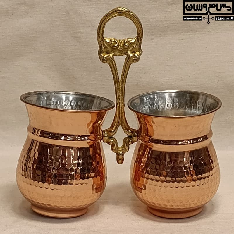 جاقاشقی مسی چکشی نانو زنجان دسته برنجی مدل بوریس — تصویر ۴