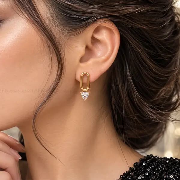 گوشواره زنانه مجلسی برند ژوپینگ — تصویر ۳