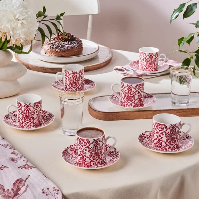ست قهوه خوری کاراجا مدل 6 نفره مدل Velvet