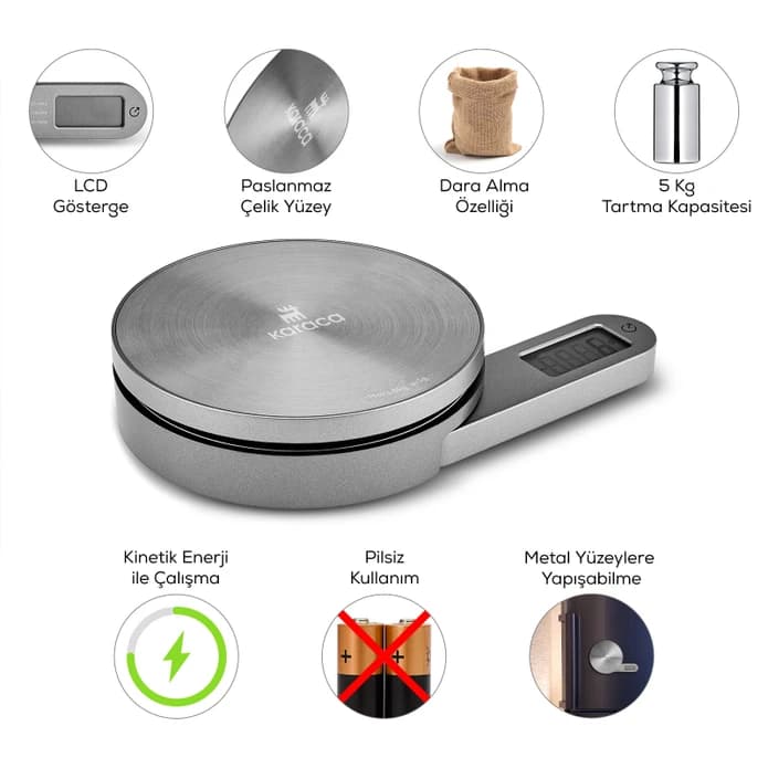 ترازو آشپزخانه کاراجا صفحه دیجیتالی مدل Gastro Scale 1003 — تصویر ۴