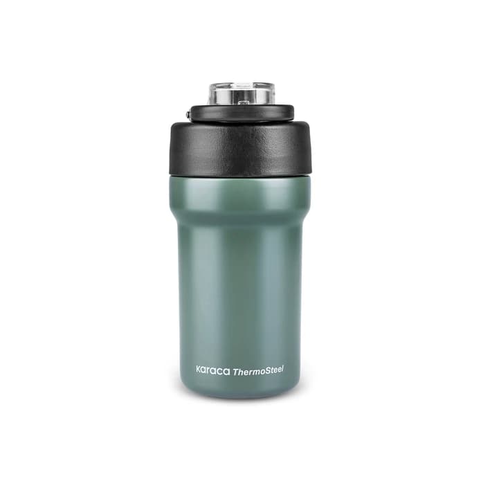 فلاسک کاراجا مدل Thermosteel Camping سبز لجنی — تصویر ۲