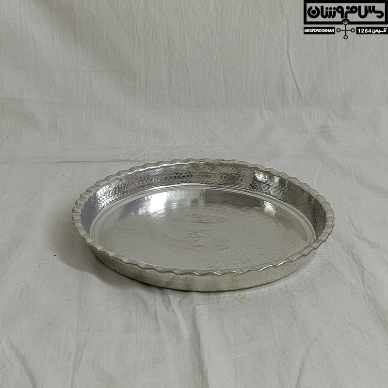 سینی مجمع مسی زنجان 2 رو سفید سایز 6 قطر 45 مدل سیاوش — تصویر ۷