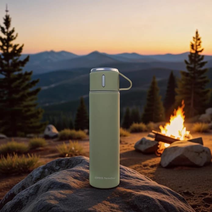 فلاسک کاراجا مدل Nature سبز لجنی