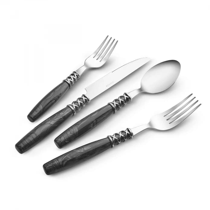 سرویس قاشق و چنگال 6 نفره کاراجا مدل Lucas مشکی