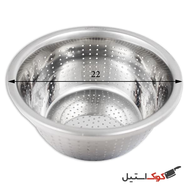 آبکش استیل ورق ضخیم دهنه 22