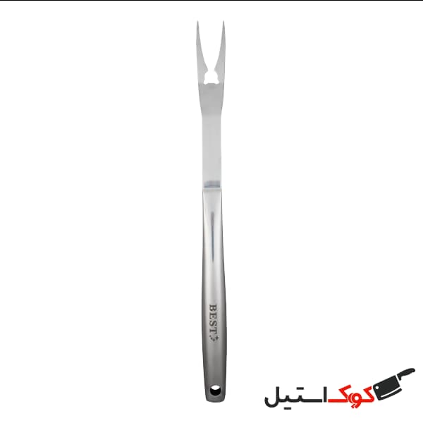 انبر باربیکیو چنگال تمام استیل بلند BEST