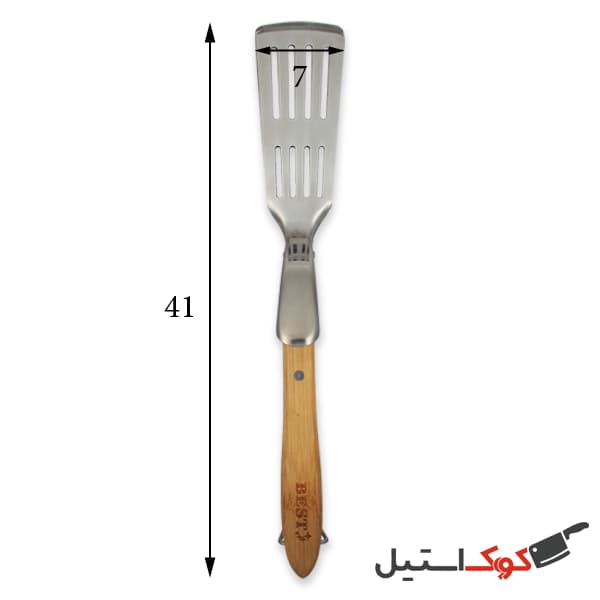 انبر کاردک دسته چوبی برگر BEST — تصویر ۳