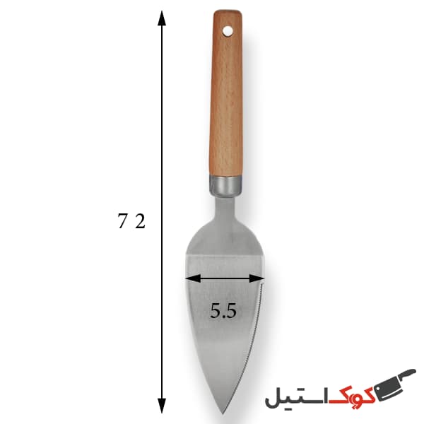 انبر کیک دسته چوبی مثلثی — تصویر ۲