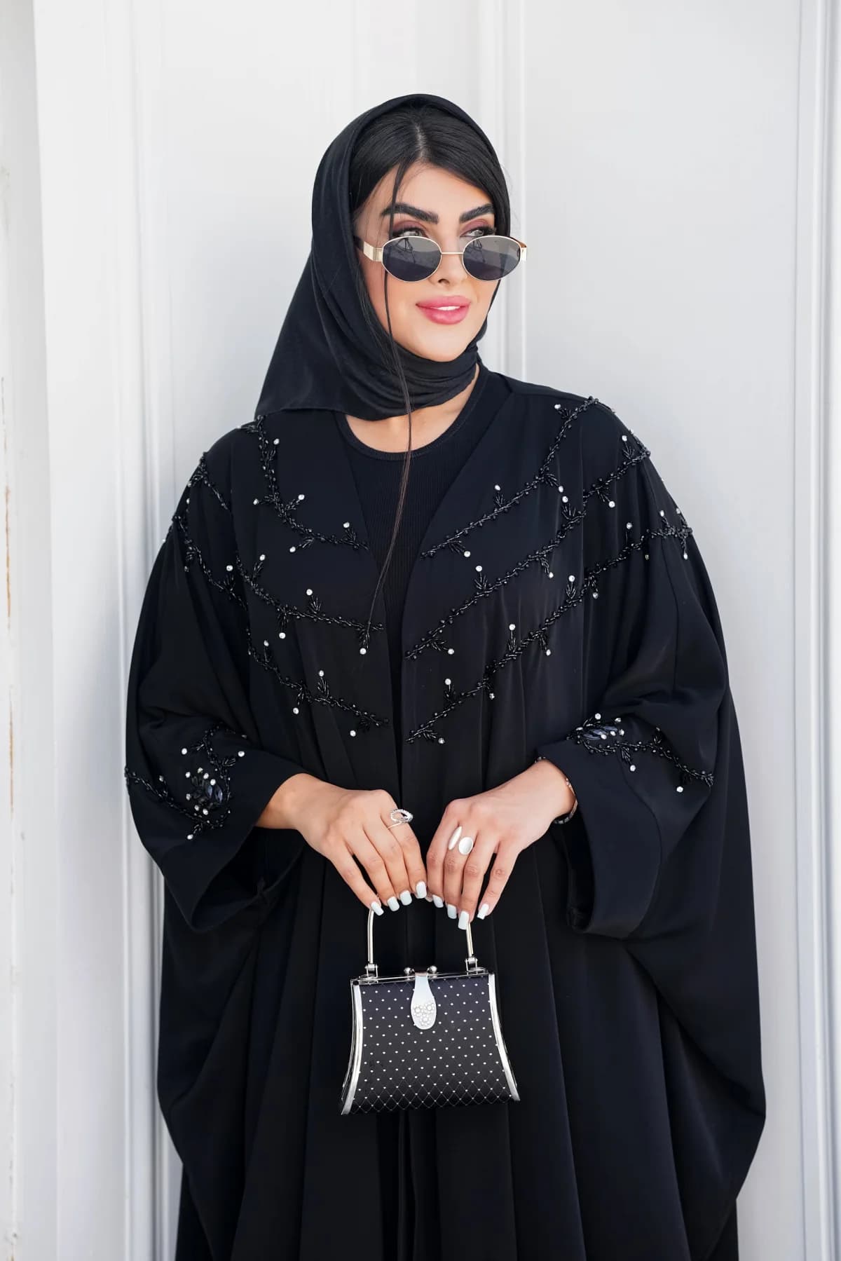 عبا زنانه مشکی مدل پیچک