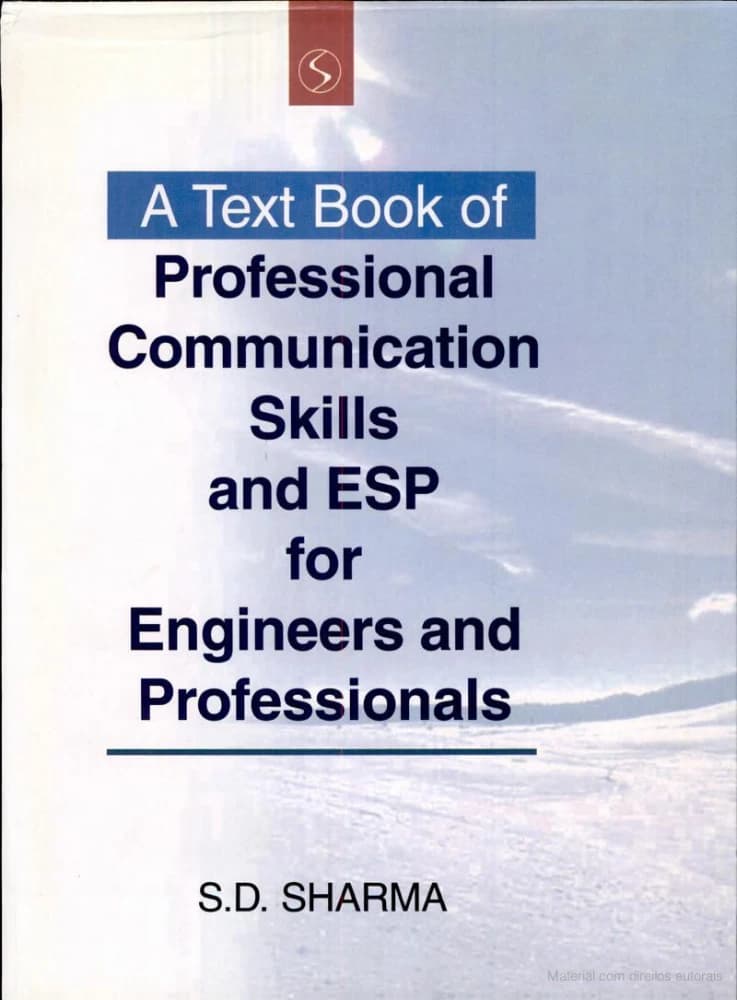 کتاب Professional Communication Skills and ESP (مهارت‌های ارتباط حرفه‌ای و انگلیسی برای اهداف ویژه) نسخه انگلیسی PDF | اس. دی. شارما (S. D. Sharma)