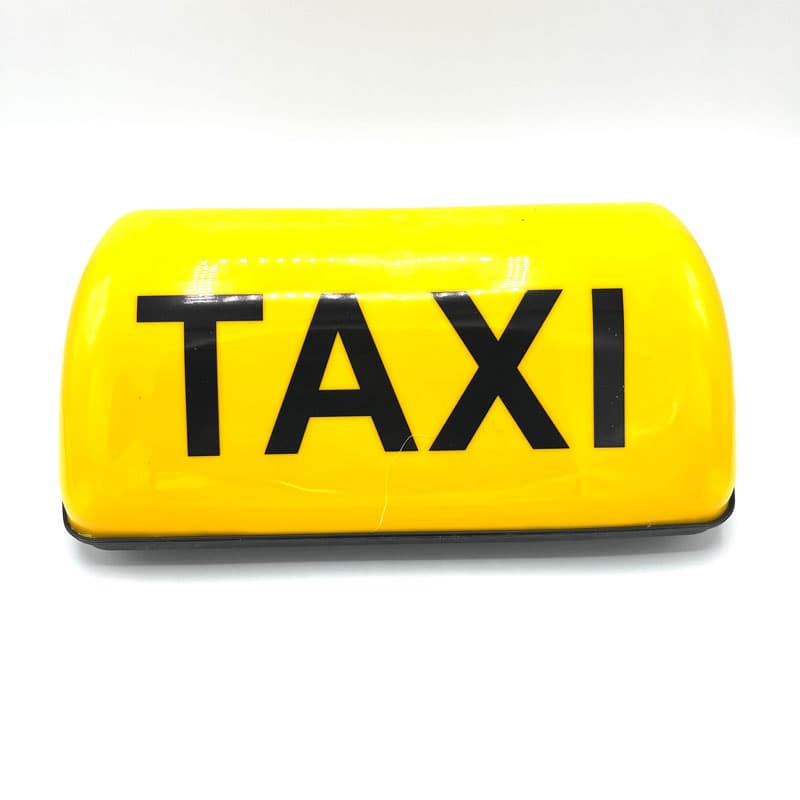 ماکت تابلو تاکسی چراغ دار رنگ زرد TAXI کد003