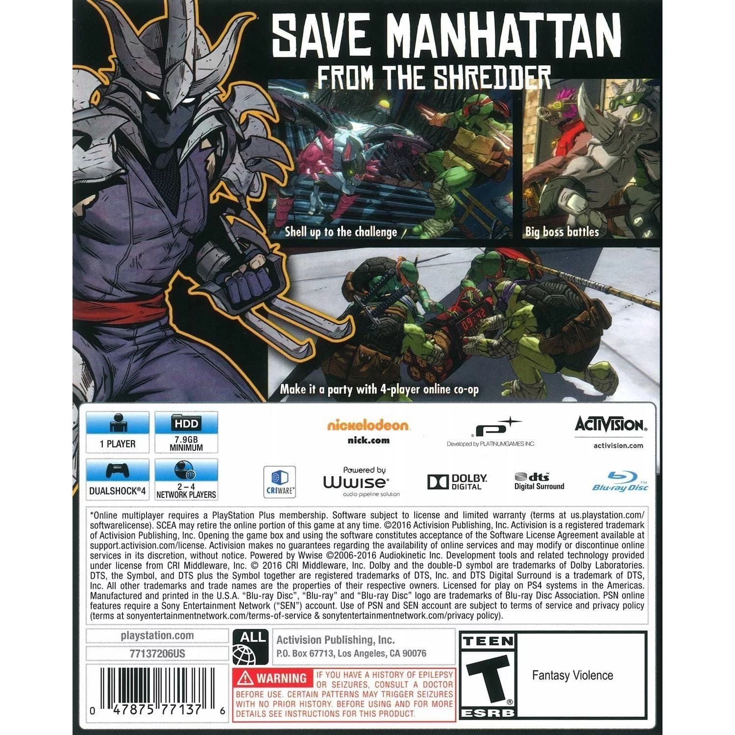 Game Teenage Mutant Ninja Turtles : Mutants in Manhattan for Ps4 — تصویر ۳