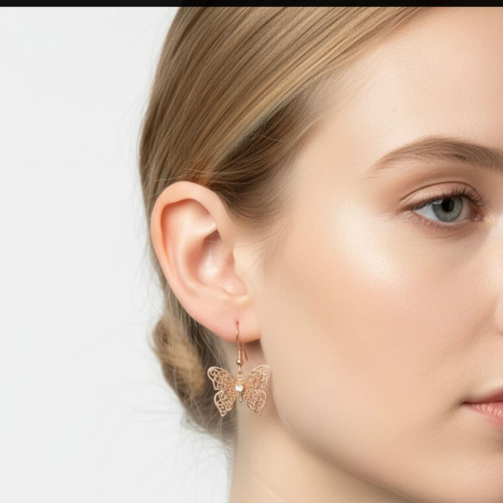 گوشواره زنانه پروانه ای — تصویر ۲