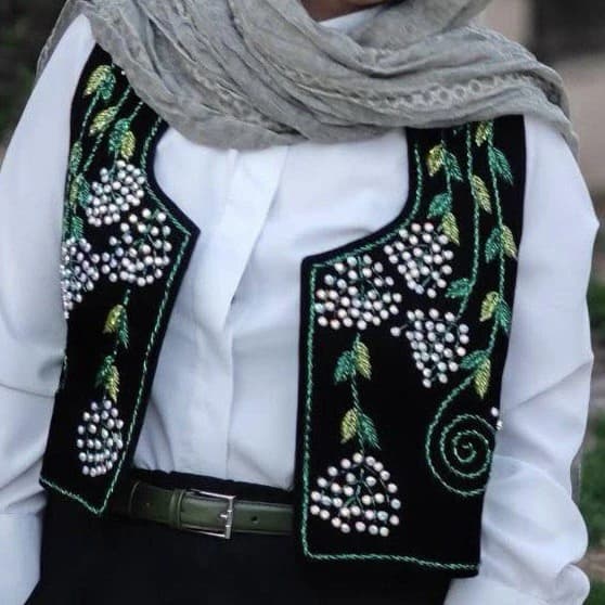 سخمه مخمل جواهردوزی طرح الناز کد 1111 — تصویر ۴