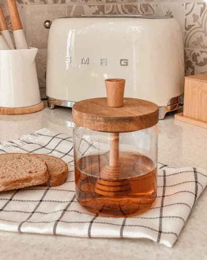 عسل خوری پیرکس درب چوبی طرح زارا