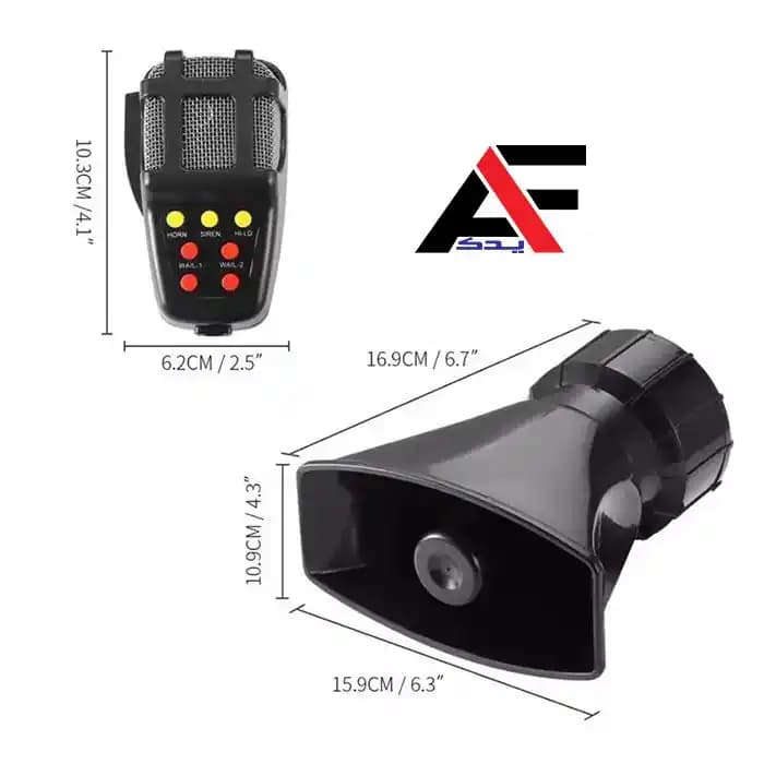 آژیر پلیسی میکروفن دار 100w — تصویر ۲