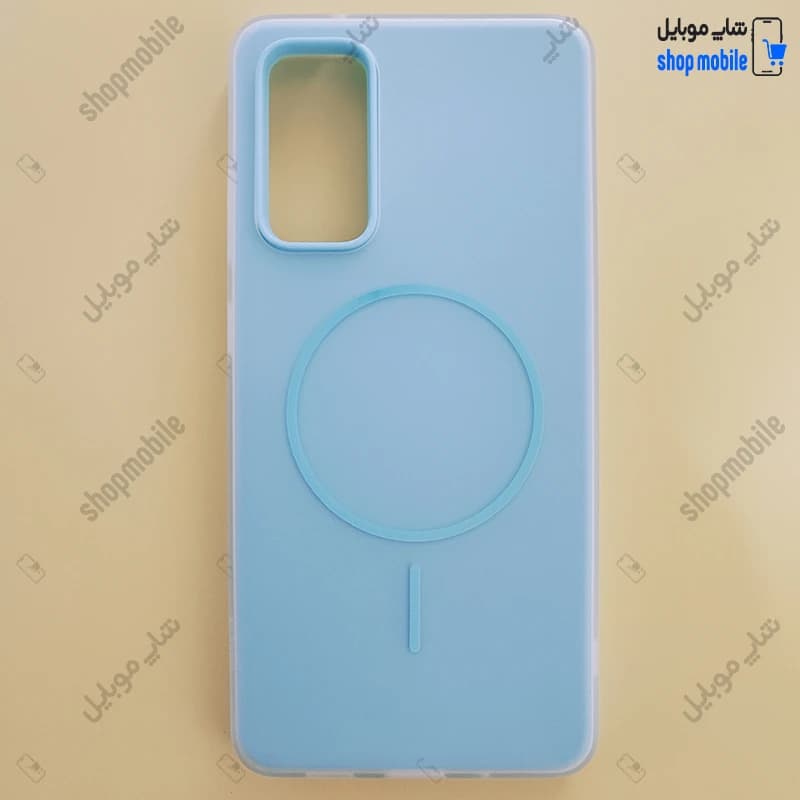 قاب گوشی شیائومی پوکو M3 (کاور پاستیلی دو تیکه طرح مگ سیف رنگ آبی)