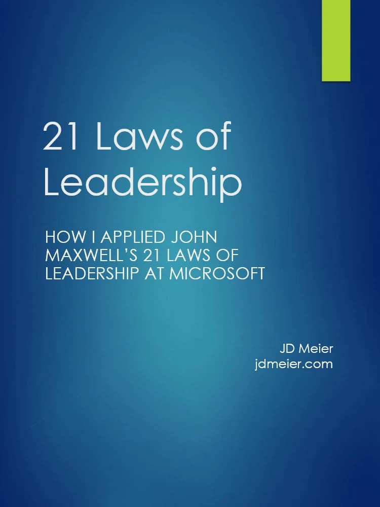 کتاب 21 Laws of Leadership at Microsoft (۲۱ قانون رهبری در مایکروسافت) نسخه انگلیسی PDF | نویسنده JD Meier