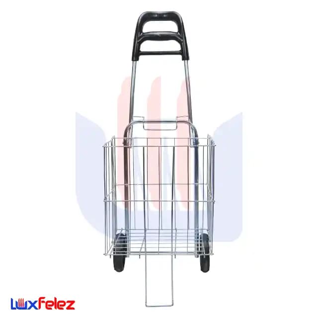 چرخ خرید مارال مدل استیل دسته اسپرت تاشو — تصویر ۵