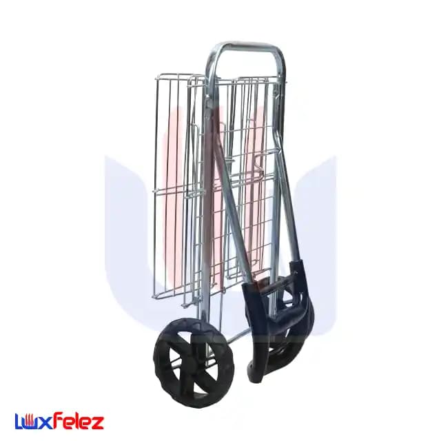 چرخ خرید مارال مدل استیل دسته اسپرت تاشو — تصویر ۴