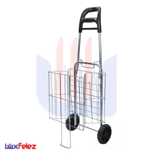 چرخ خرید مارال مدل استیل دسته اسپرت تاشو — تصویر ۶