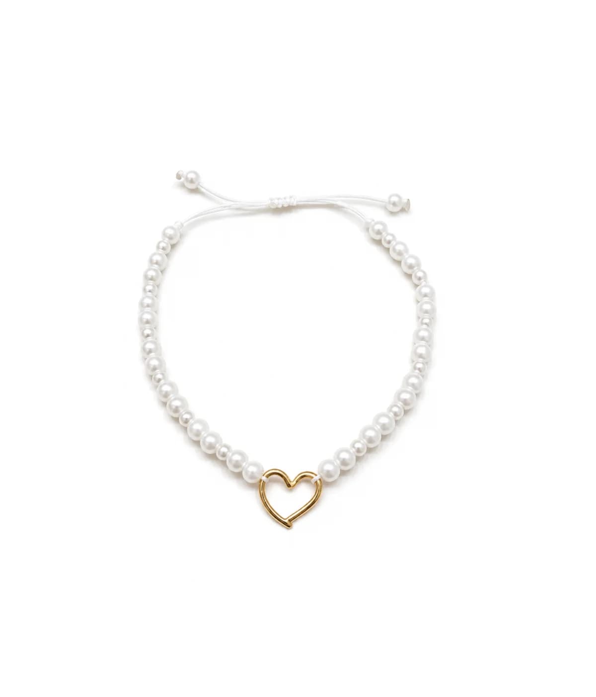 دستبند مرواریدی با آویز قلب پاندورا