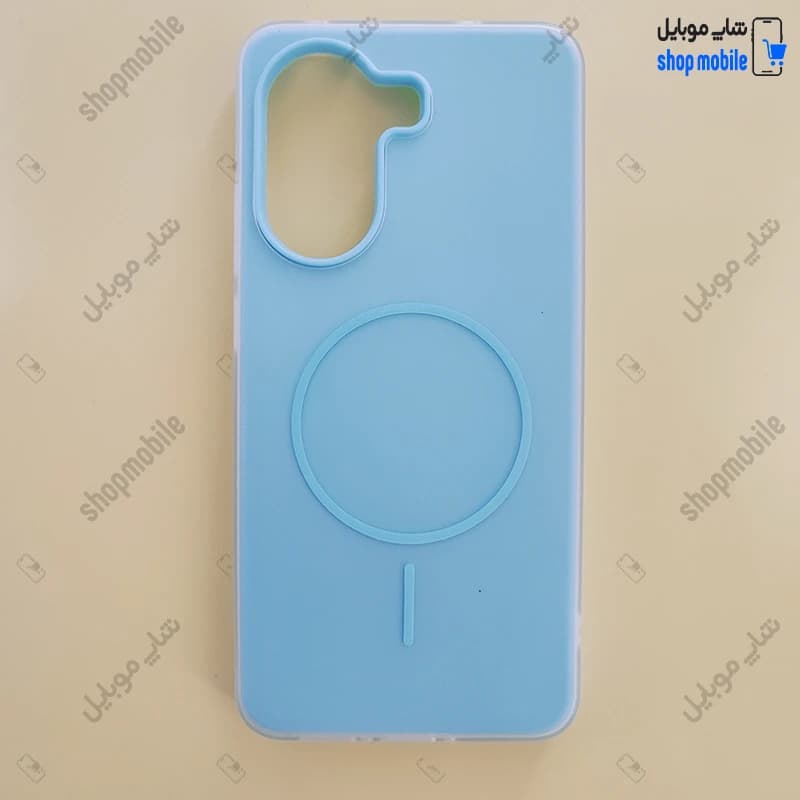 قاب گوشی شیائومی پوکو X7 پرو (کاور پاستیلی دو تیکه طرح مگ سیف رنگ آبی)